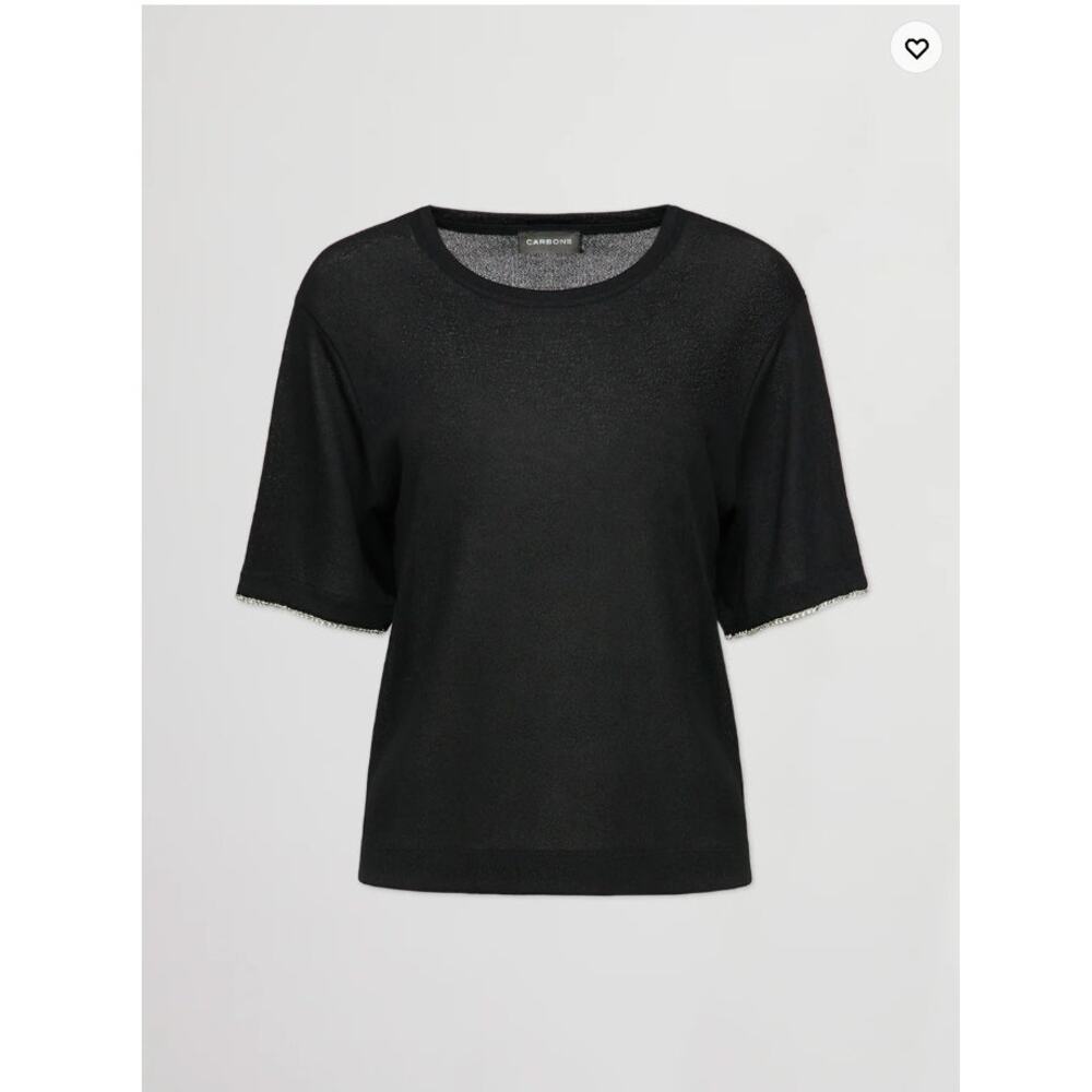 Carbon38 RHINESTONE Short Sleeve Top